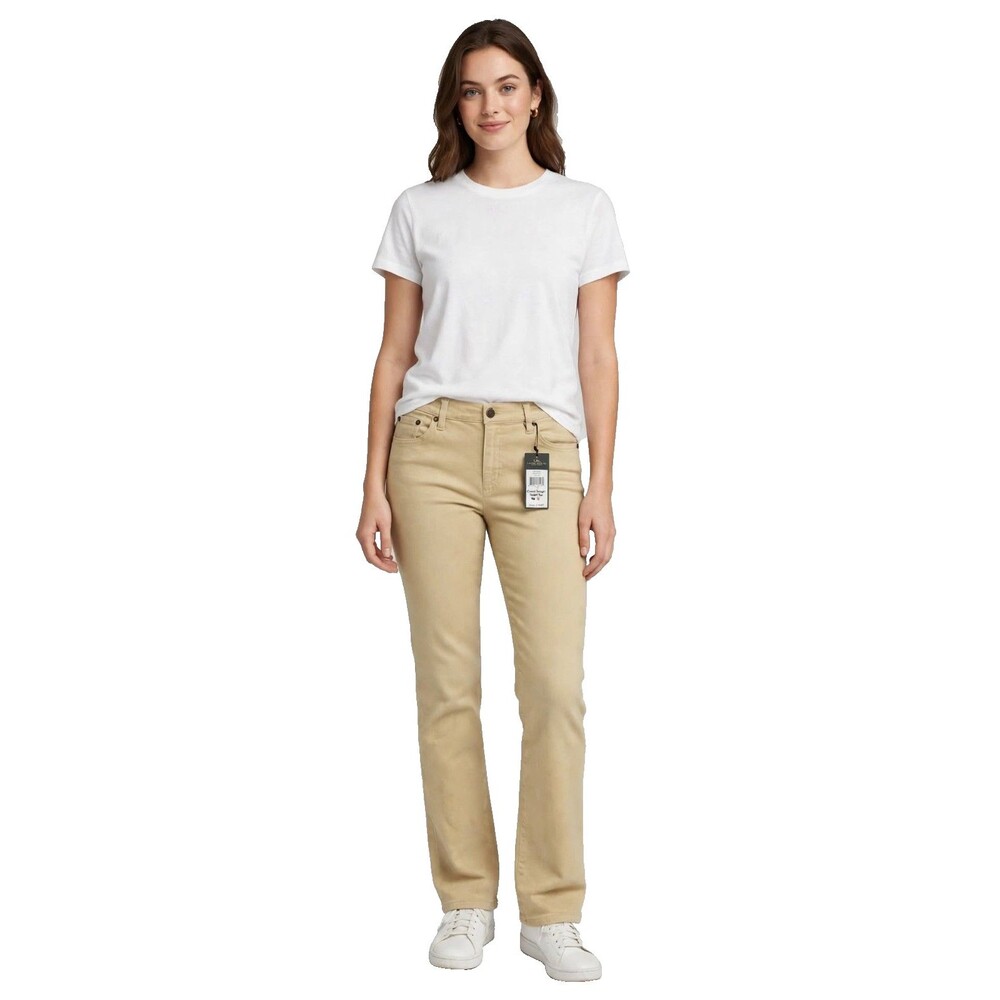Ralph Lauren Jeans Co Womens 10 Classic Straight Slim Fit Jeans Desert Tan Khaki